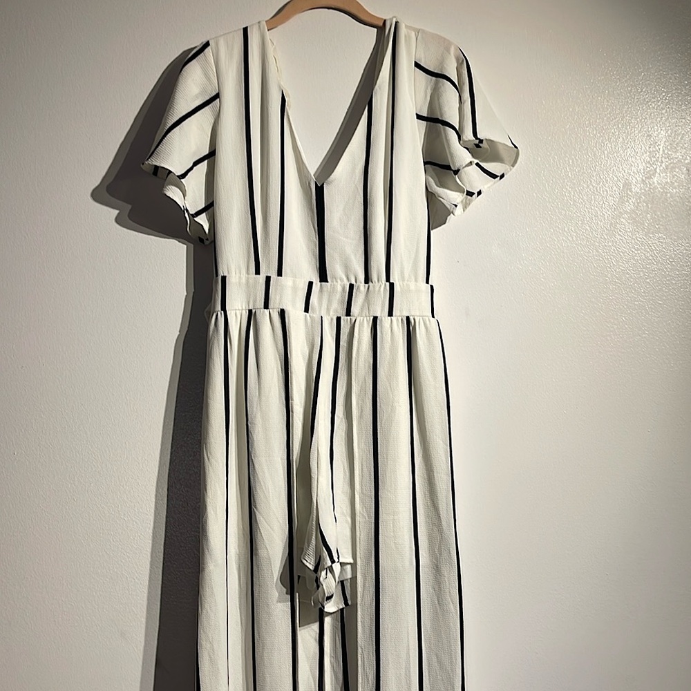 Crystal Sky romper with shorts and flowy side